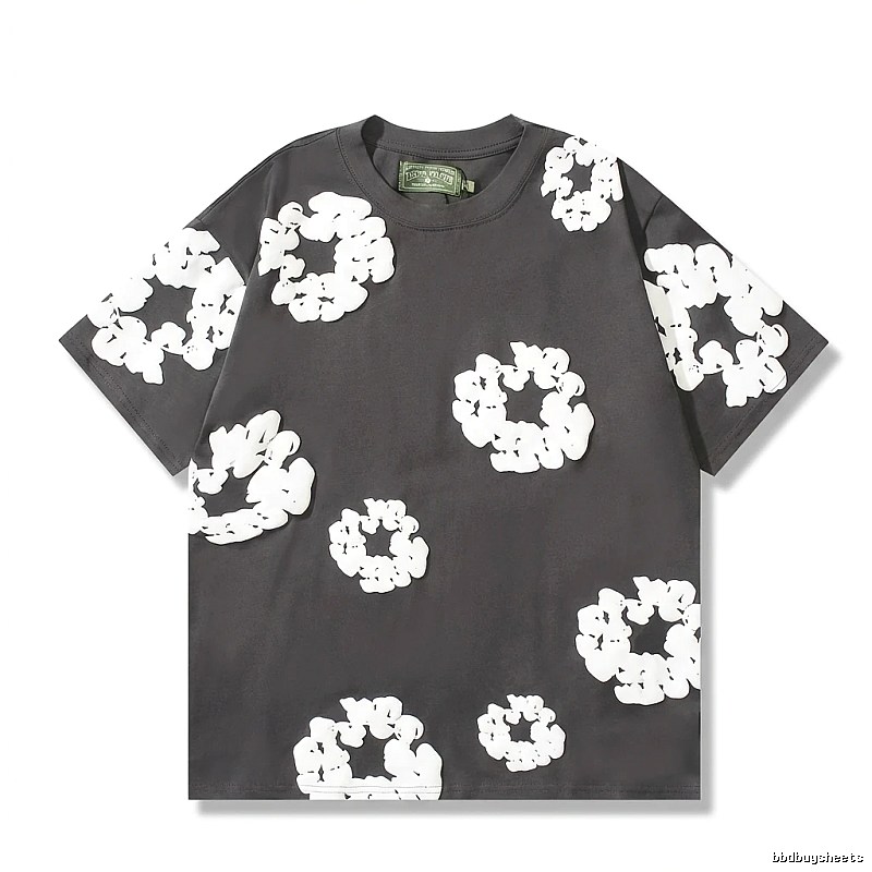 DENIM TEARS Three-dimensional Flower Style T-shirt