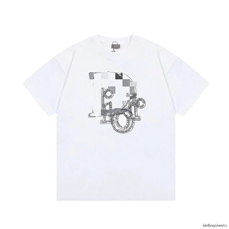 Dior Carriage Collection Minimalist Style White Short-sleeve T-shirt
