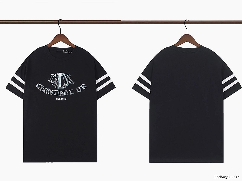 Dior Embroidered Vintage-style Black Short-sleeve T-shirt