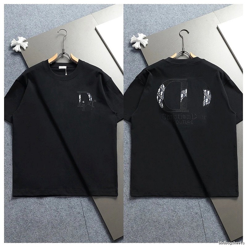Dior Monogram Light Luxury Style Black Short-sleeve T-shirt