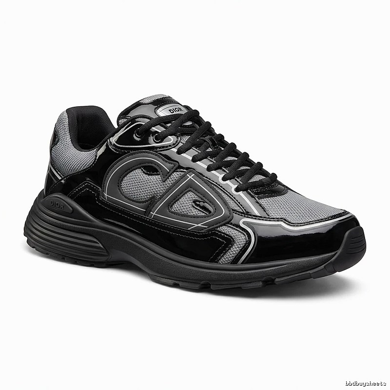 Dior retro-style black and grey sports shoes
