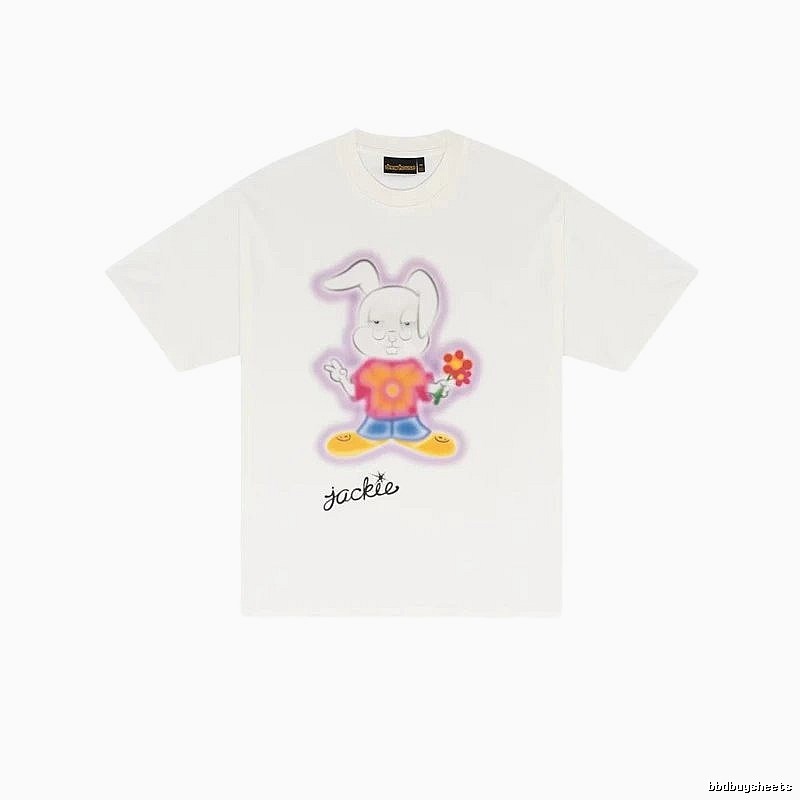 DREW Cartoon Rabbit Street Style Off-white T-shirt