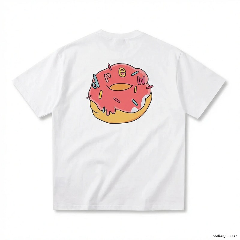 DREW Donut Cartoon White T-shirt