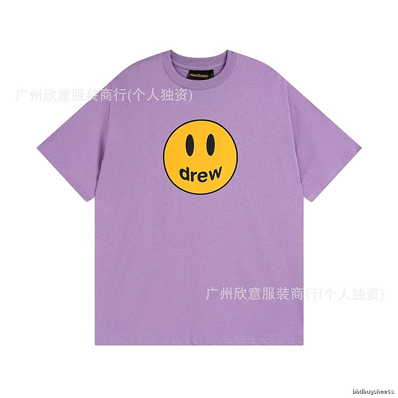 DREW Smile Street Style Purple Short Sleeve T-shirt