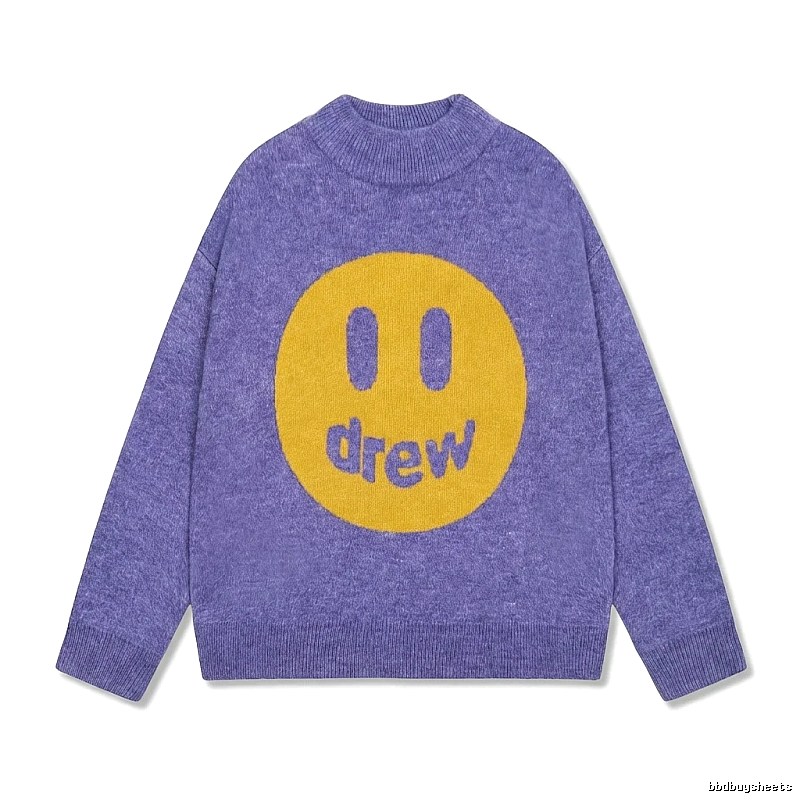 DREW Smiley Purple Sweater