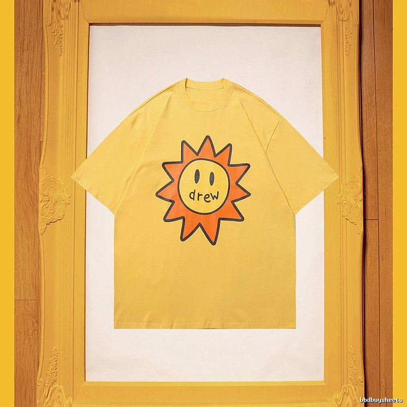 DREW Street Style Sun Smiley Face Yellow T-shirt