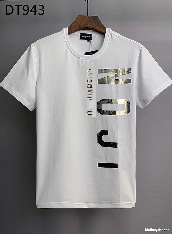 DSQ ICON Foil-stamped Trendy White T-Shirt