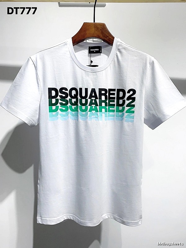 DSQUARED2 Gradient Letter Trendy Brand White T-Shirt