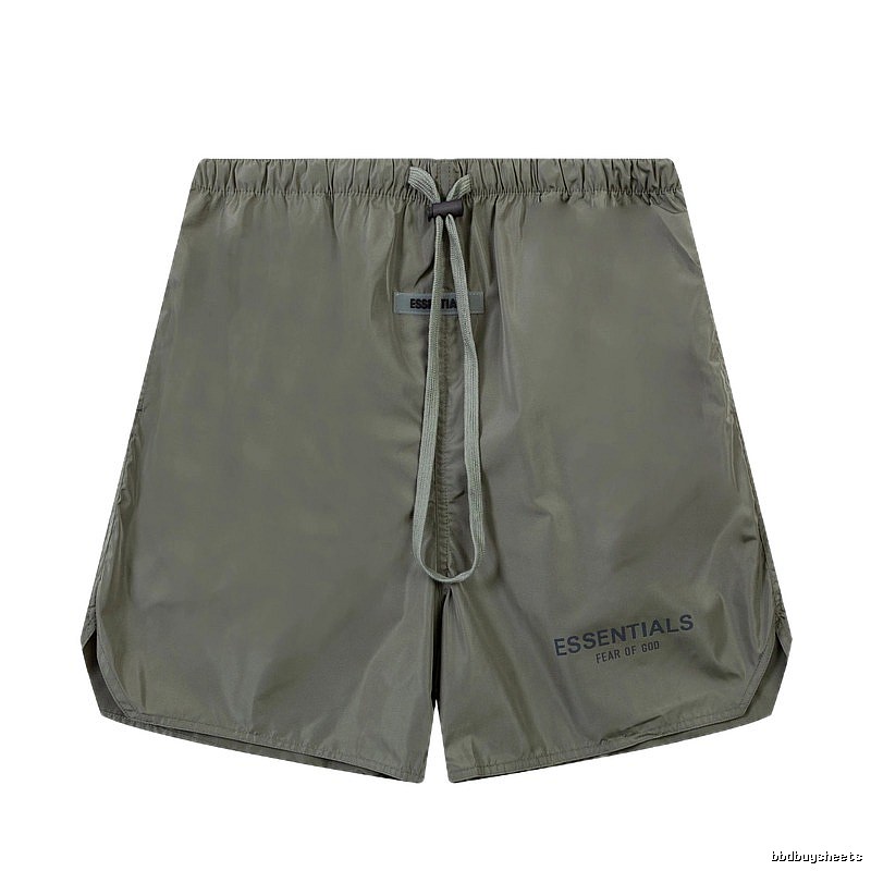 ESSENTIALS casual style military green shorts