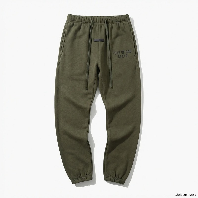 ESSENTIALS casual style olive green sweatpants