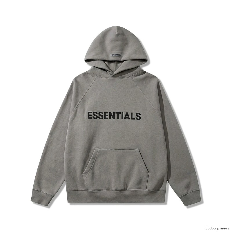 ESSENTIALS minimalist gray hoodie