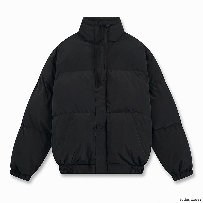 ESSENTIALS minimalist style black cotton-padded jacket