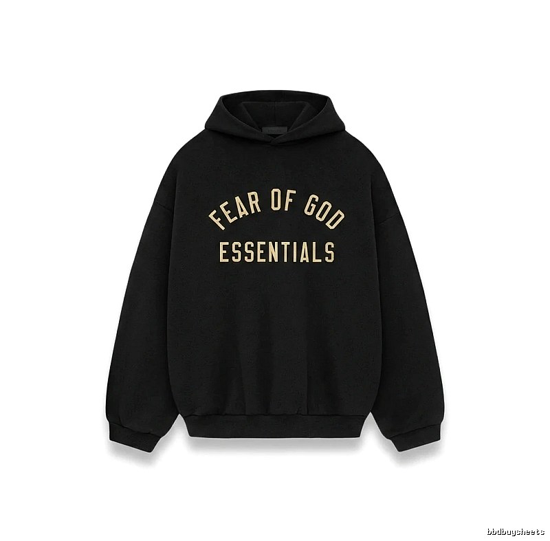 ESSENTIALS minimalist style black sweatshirt
