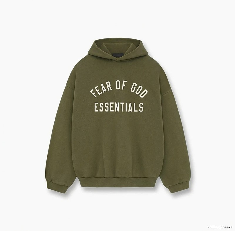 ESSENTIALS minimalist style olive green sweatshirt