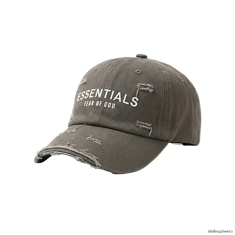 ESSENTIALS Ripped Windy Grey Hat