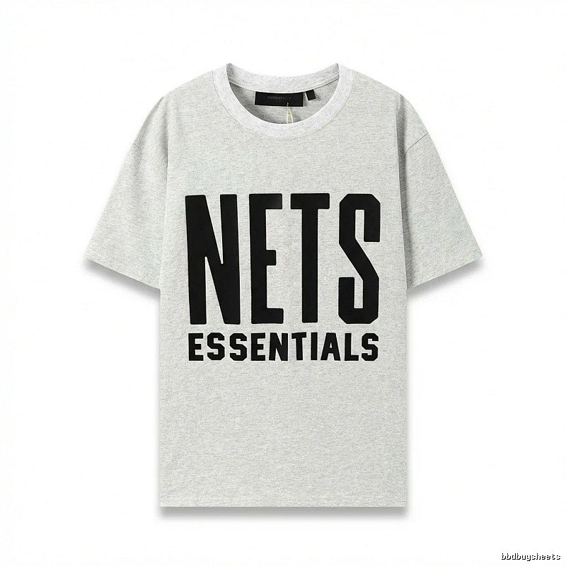 ESSENTIALS Trendy Brand Simple Style Grey T-shirt