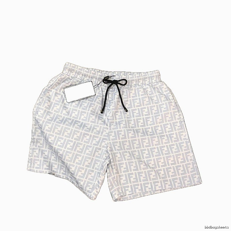 Fendi FF Monogram Casual Style Light Blue Shorts
