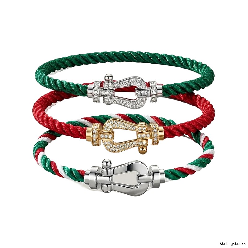 Fred Classic Red and Green Rope Bracelet