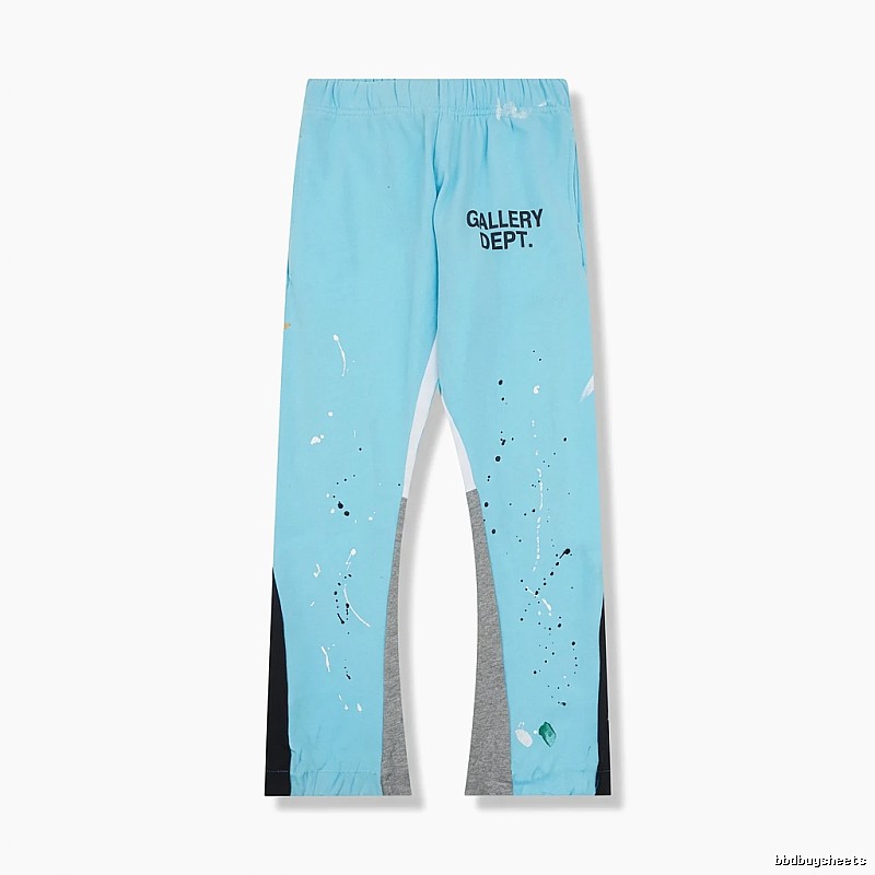 Gallery Dept graffiti-style light blue trousers