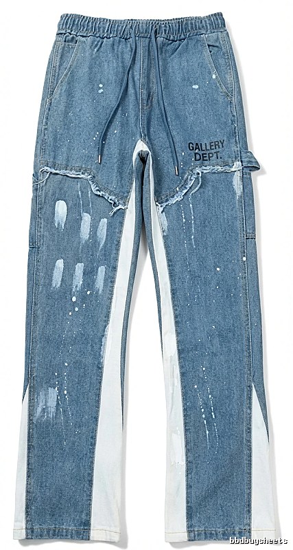 Gallery Dept Ripped Denim Blue Long Pants