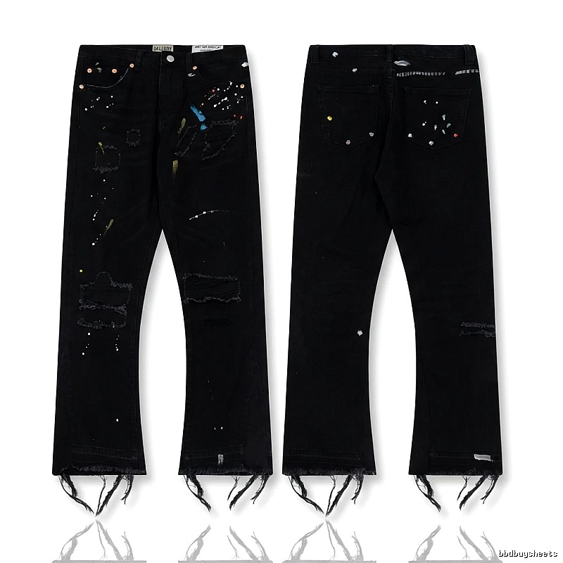 Gallery Dept Ripped Trendy Black Jeans