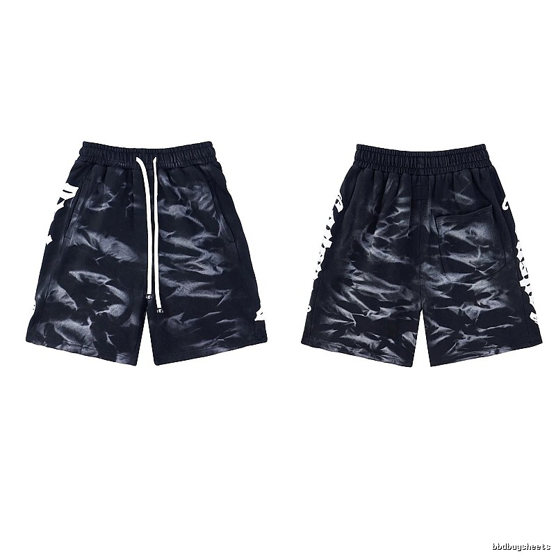 Godspeed Tie-Dye Collection Street Style Black and Grey Shorts