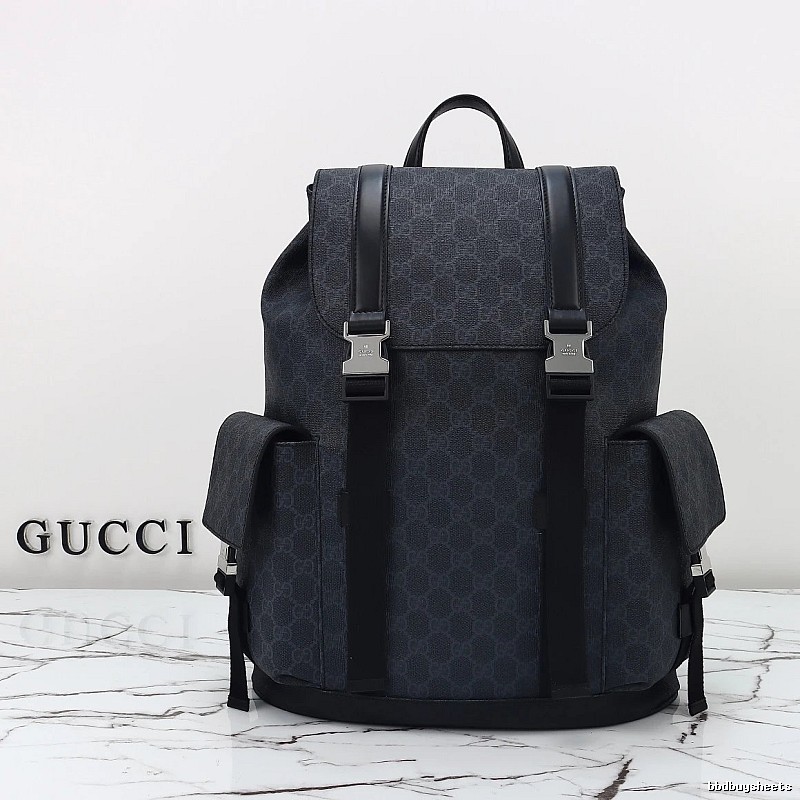 Gucci Black Gucci Monogram Backpack Backpack for Casual Outfits