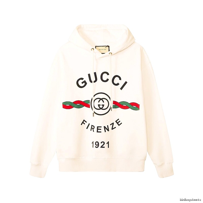 Gucci Hoodie with Cream Hoodie with Gucci Firenze