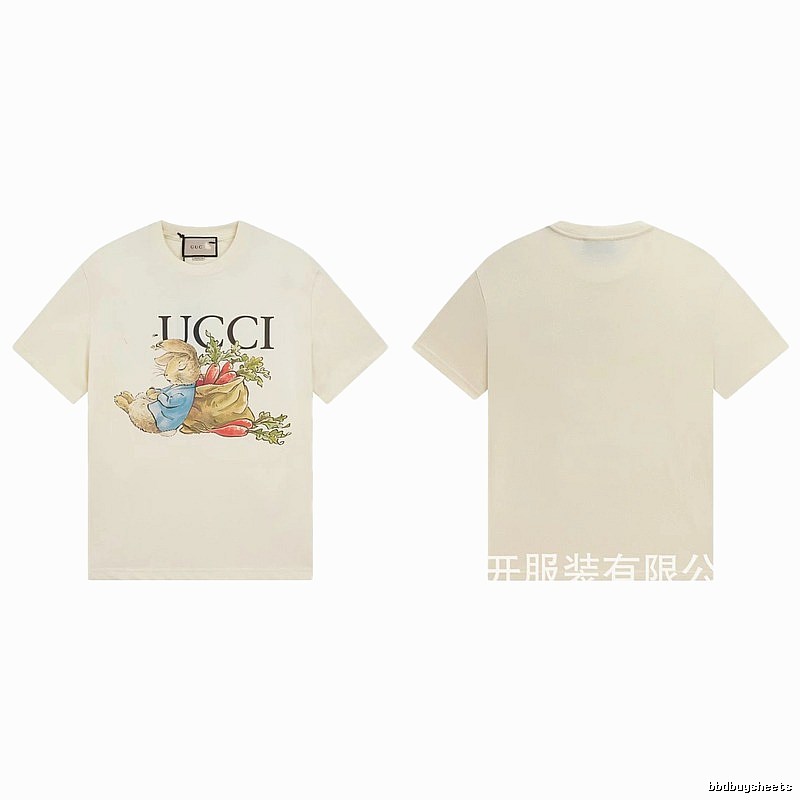 Gucci Peter Rabbit Vintage Style Off-White Short-Sleeve T-Shirt