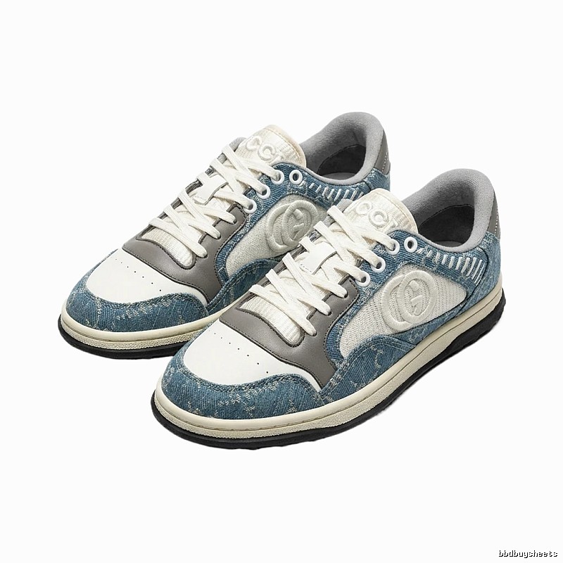 Gucci retro-style grey-green sports shoes