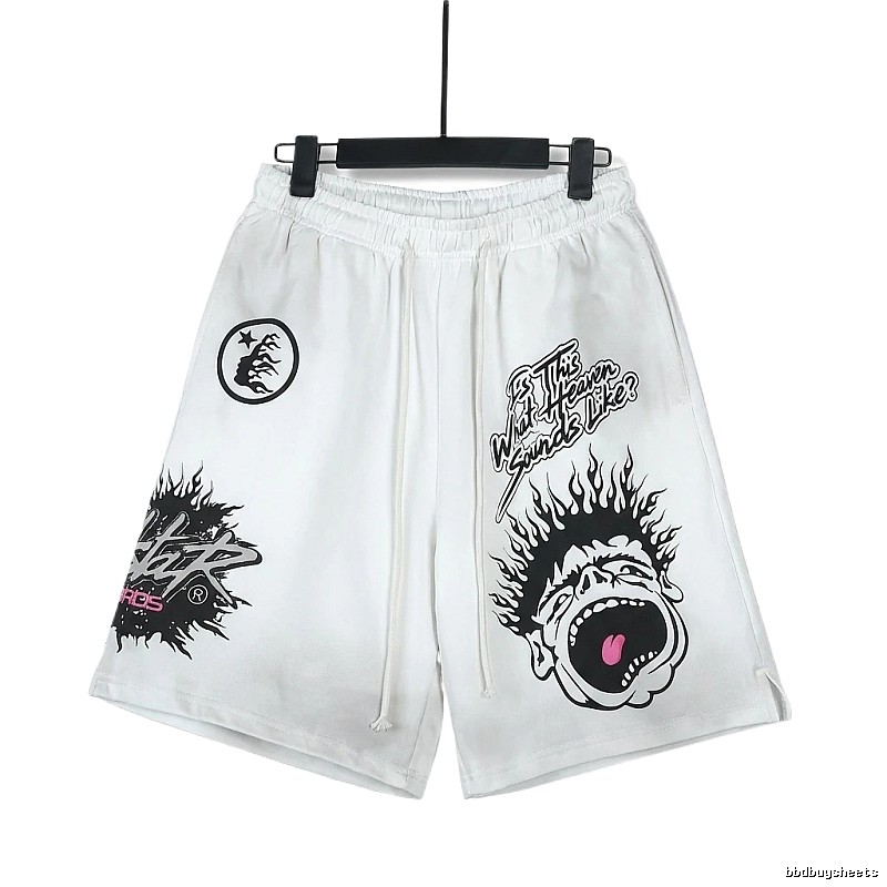 Hellstar dark style white shorts