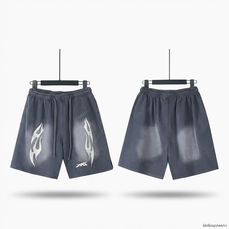 Hellstar Flame Dark Style Shorts