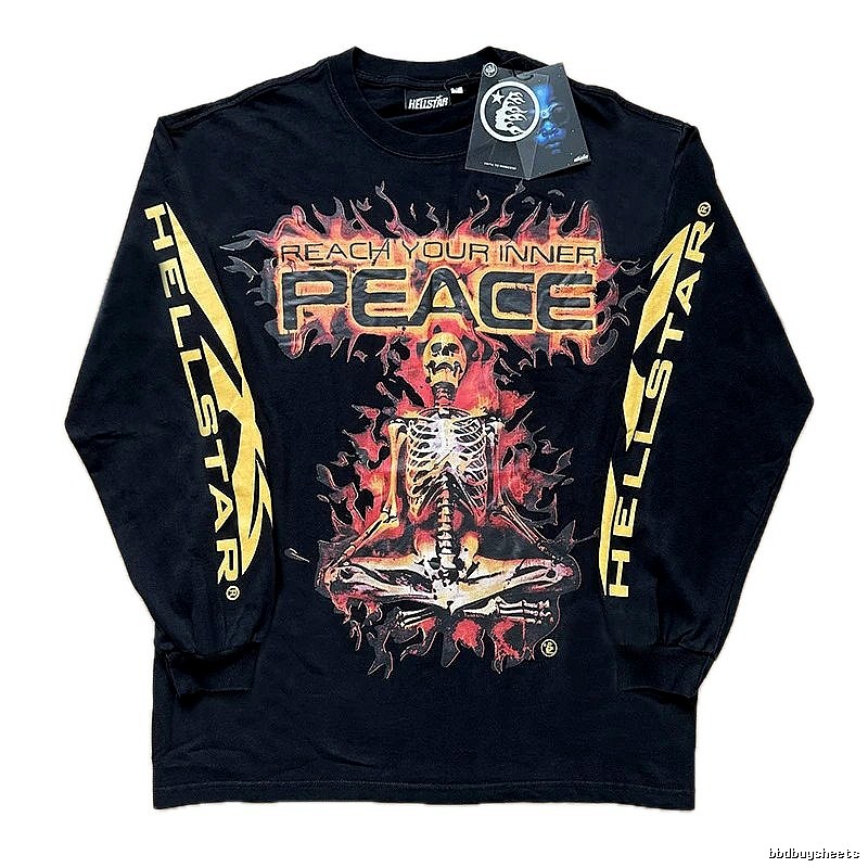 Hellstar Flame Skull Style Black T-shirt