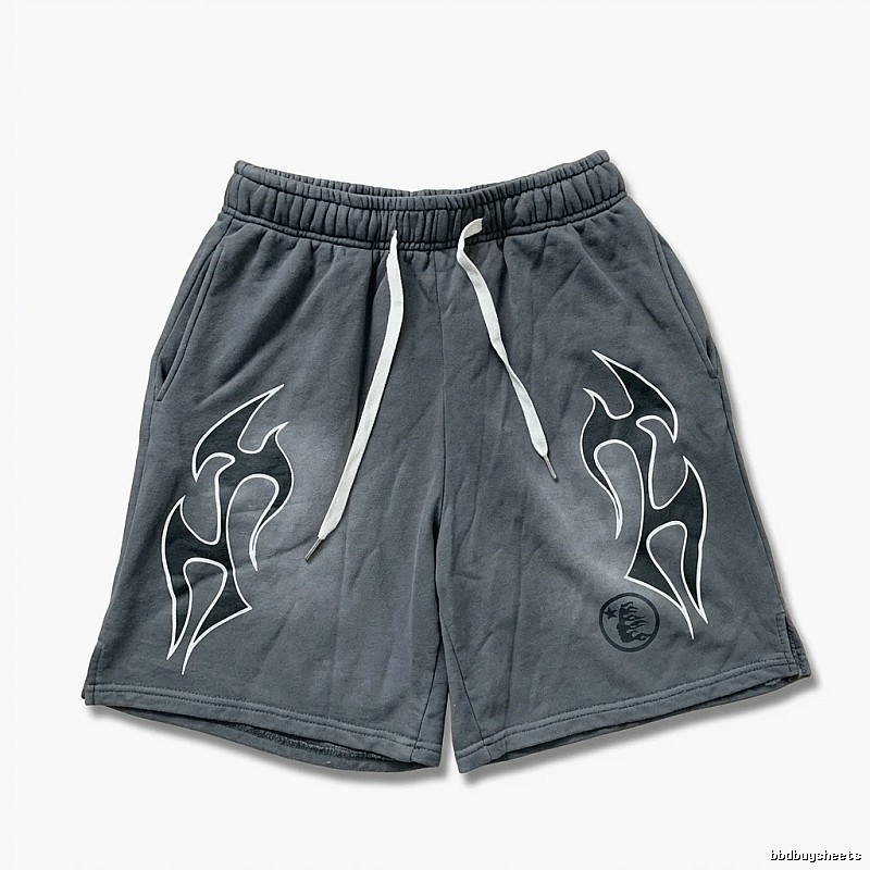Hellstar Flame Wind Grey Shorts