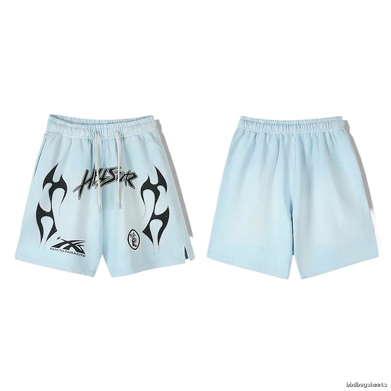 Hellstar Flame Wind Light Blue Shorts