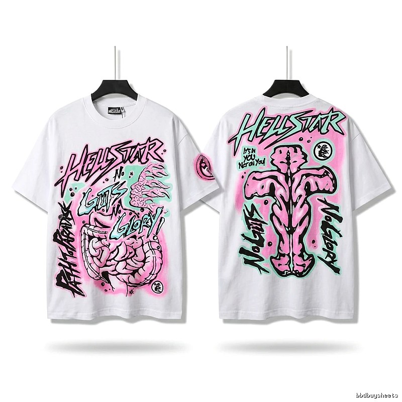 Hellstar Graffiti Style White T-shirt