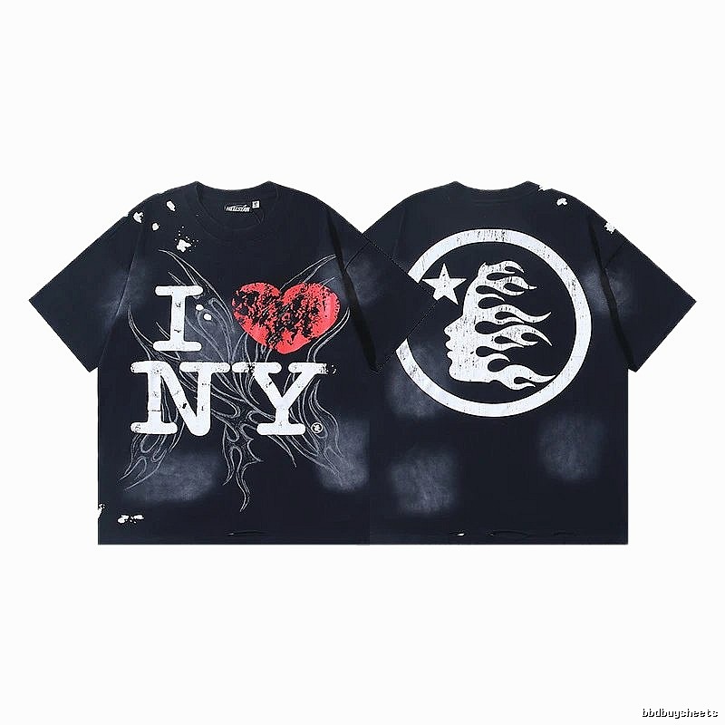 HellstarNY Vintage Distressed Black Short-sleeve T-shirt