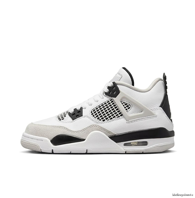 Jordan 4 black, white and grey trendy sneakers