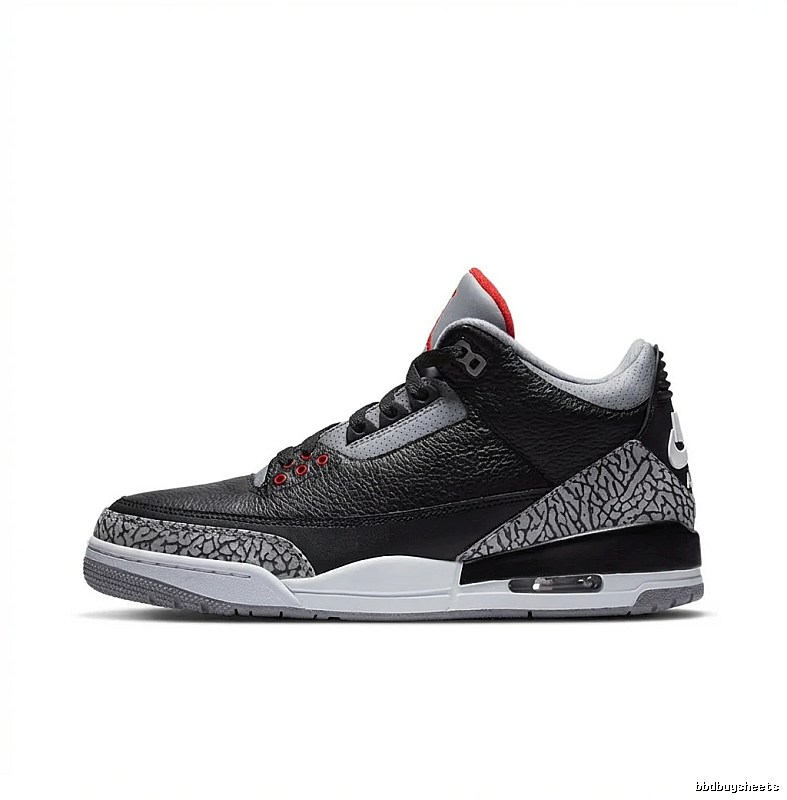 Jordan AJ3 Retro Black and Grey Athletic Shoes