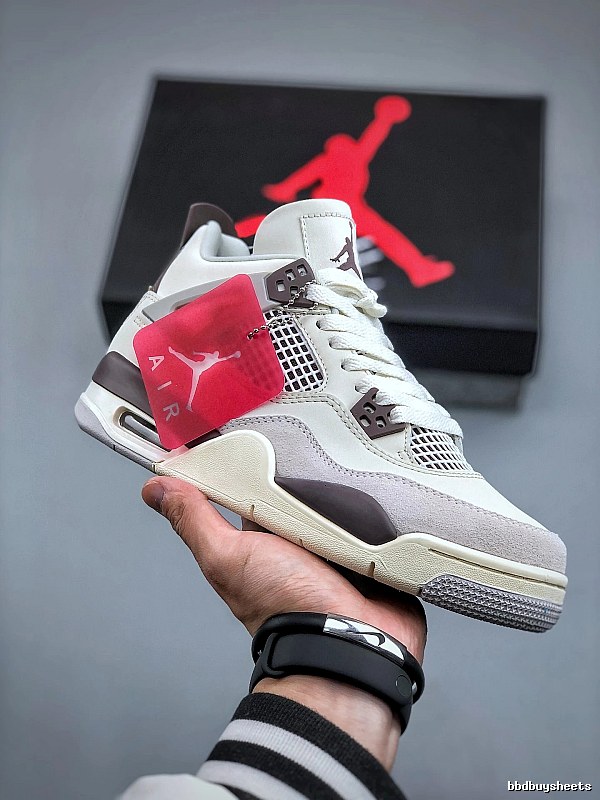 Jordan Basketball High-Tops in White and Gray, Finished with Perforated Toe