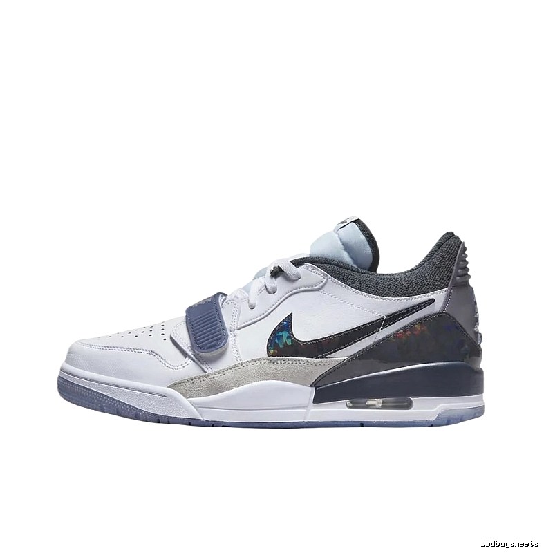 Jordan retro-style white and black sports shoes