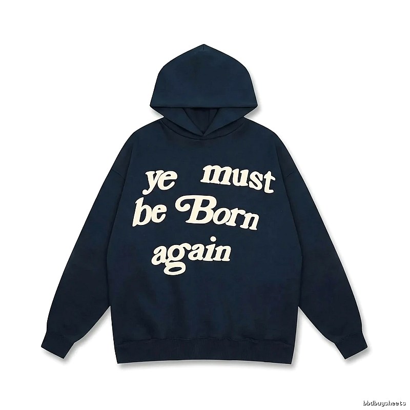 Kanye retro-style navy blue sweatshirt