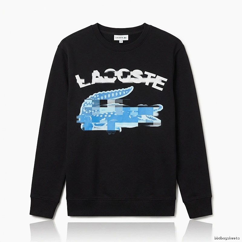 Lacoste trendy and cool style black sweatshirt