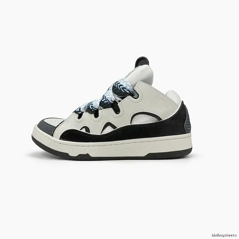 LANVIN retro-style black and white sports shoes