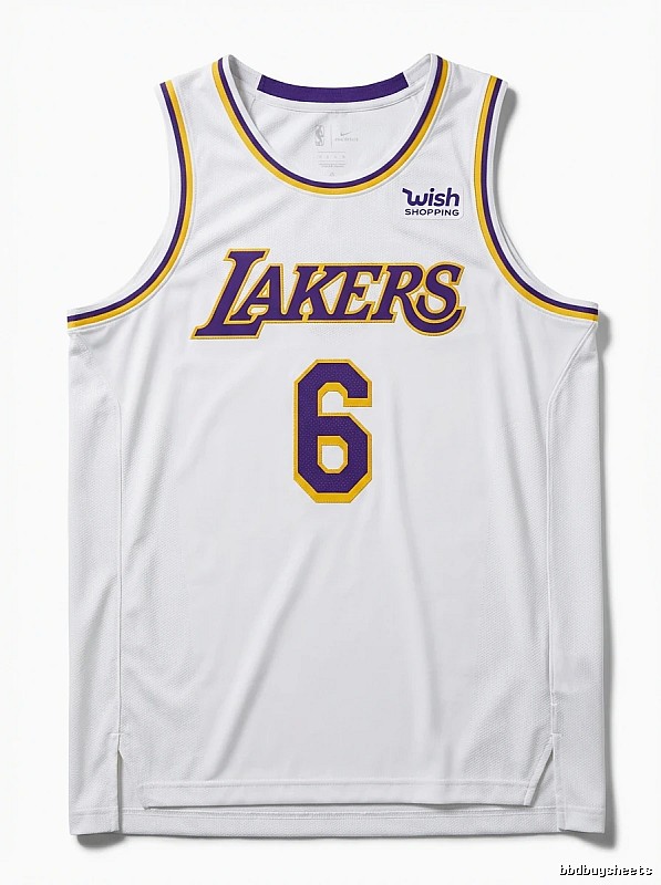 LBJ Lakers No. 6 white jersey