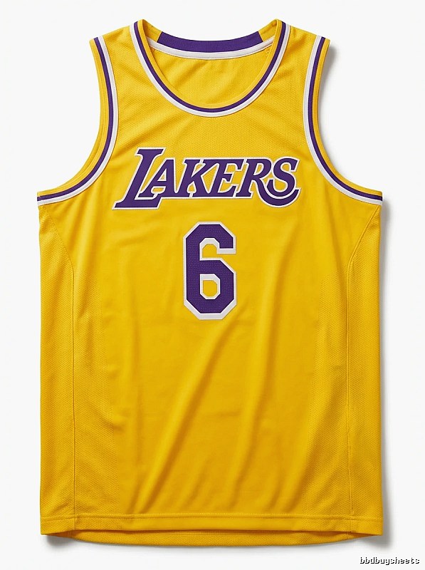 LBJ's No. 6 yellow jersey of the Lakers.