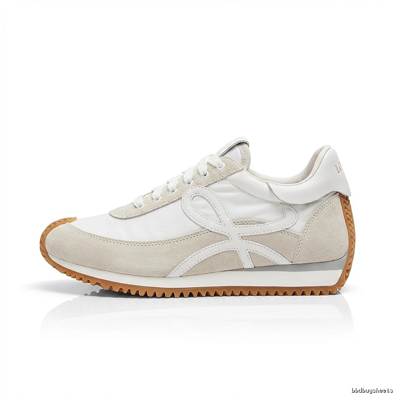 LOEWE retro-style grey and white sports shoes
