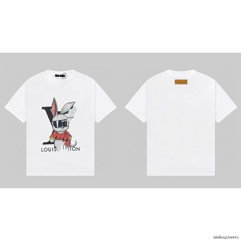 Louis Vuitton Cool Trendy Rabbit Print White T-Shirt