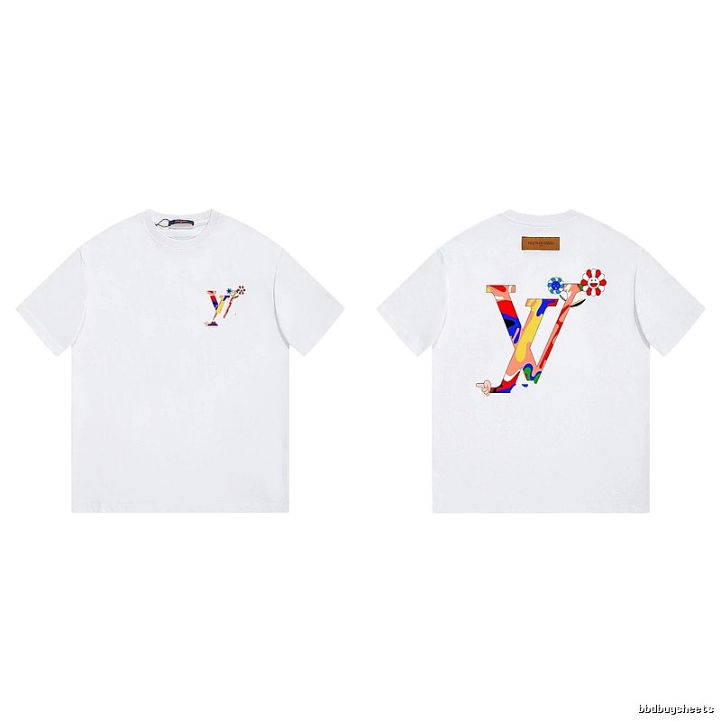 Louis Vuitton Sunflower Streetwear Style White T-shirt
