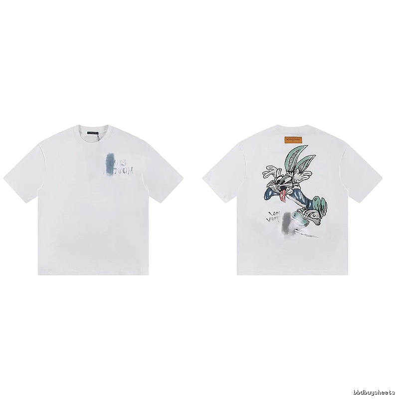 Louis Vuitton Trendy & Cool Cartoon Graffiti White T-Shirt